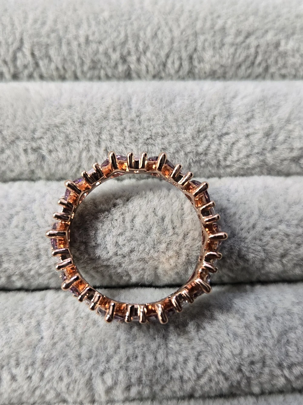 Size 8 Bomb Party OG “The Band Of Bands” Amethyst Rose Gold Plated Ring